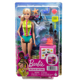 Barbie Blonde Hair Marine Biologist Doll & Mobile Lab Playset with 10+ Pieces Accessories, Case Opens for Storage & Travel for Kids Ages 3 and Up